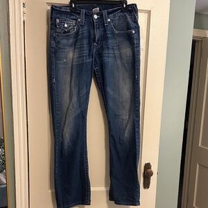 True Religion Men's Dark Blue Straight Jeans